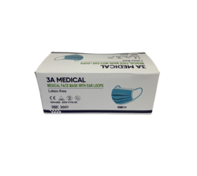 3A Medical Masque de procédure avec boucles d'oreille 50 pièces 3A Medical Masque de procédure avec boucles d'oreille 50 pièces