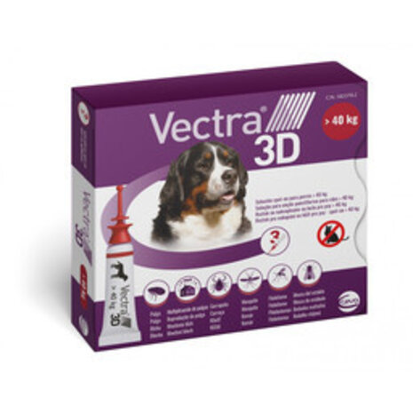 Ceva Vectra 3D XL Cão de caça 40+ kg  Prazo de validade até 08/2025 Ceva Vectra 3D XL Cão de caça 40+ kg  Prazo de validade até 08/2025