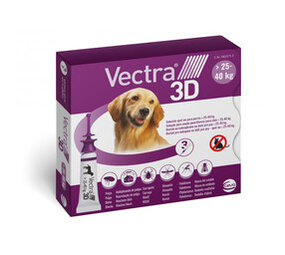 Ceva Vectra 3D L Spot-on hond 25 - 40 kg THT 06/2025 Ceva Vectra 3D L Spot-on hond 25 - 40 kg THT 06/2025