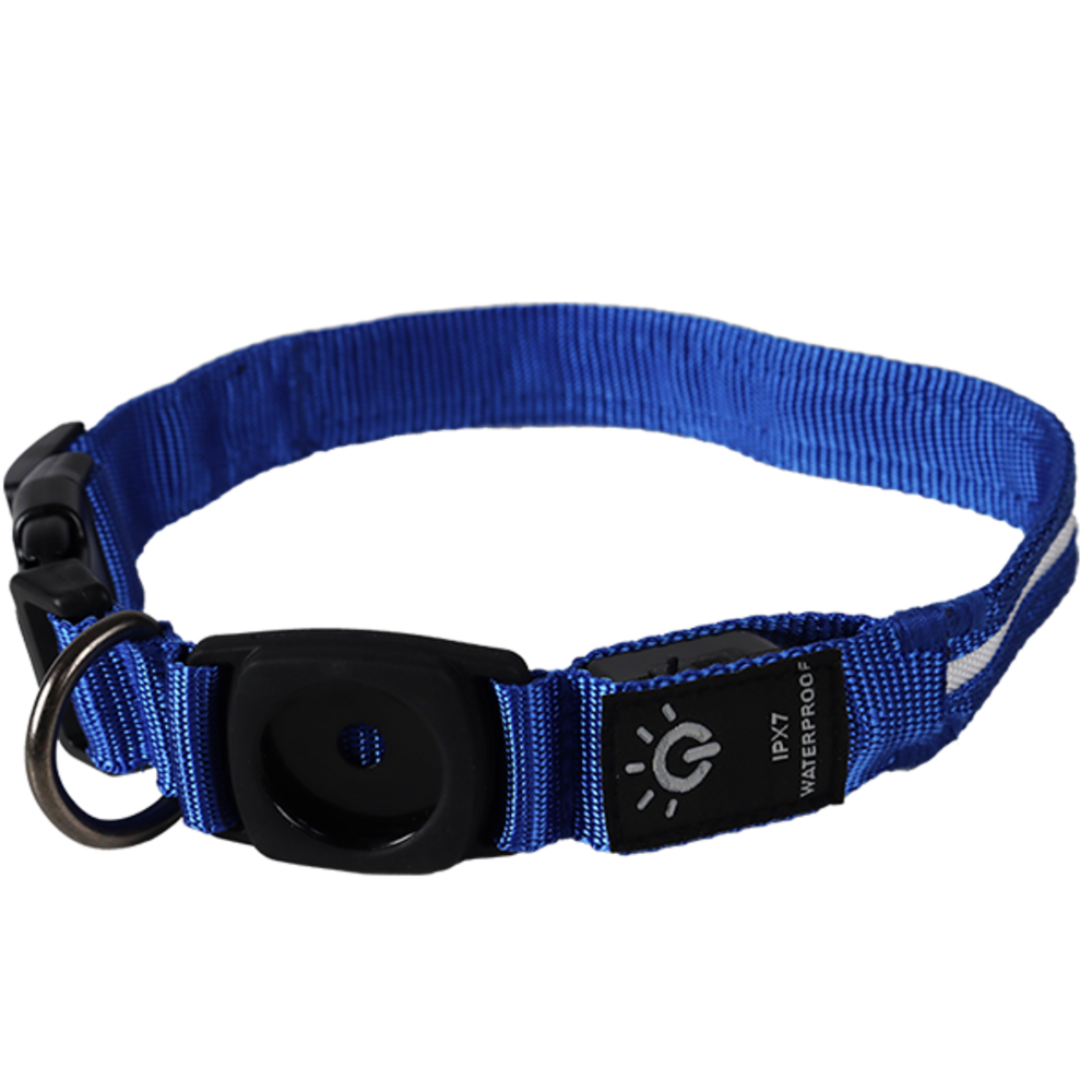 mypetworld Coleira luminosa azul Bateria L USB C mypetworld Coleira luminosa azul Bateria L USB C