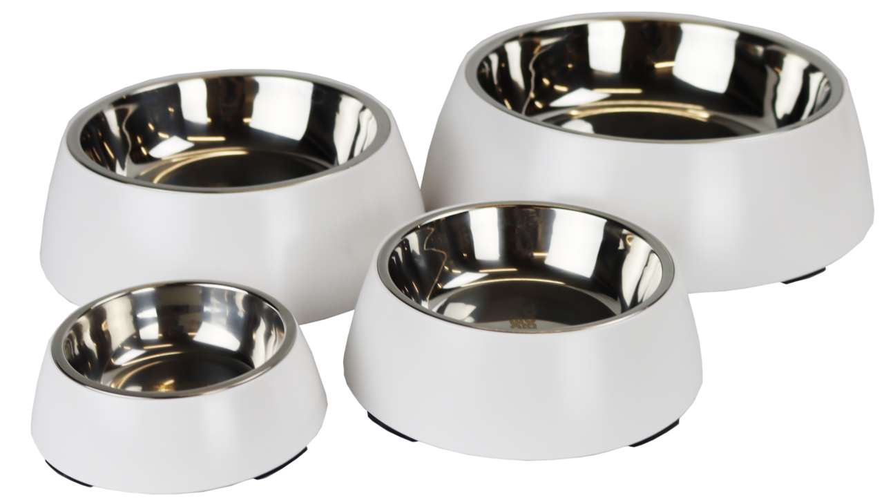 Pet-Joy Pet-Joy The DoggyBowl Metallic White XL Pet-Joy Pet-Joy The DoggyBowl Metallic White XL