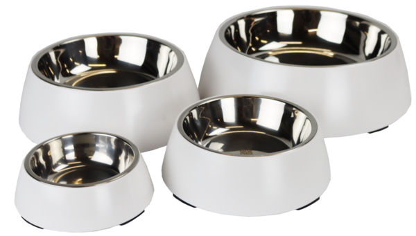 Pet-Joy Pet-Joy The DoggyBowl Metallic White S Pet-Joy Pet-Joy The DoggyBowl Metallic White S