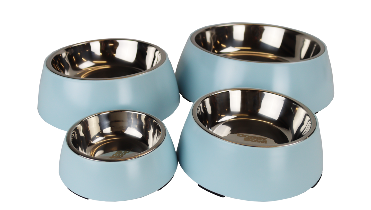Pet-Joy Pet-Joy The DoggyBowl Metallic Blue M Pet-Joy Pet-Joy The DoggyBowl Metallic Blue M