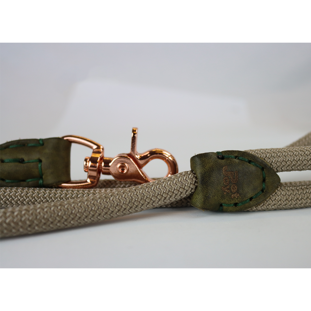 Pet-Joy Pet-Joy The DoggyWalker Rope Leash Tan Green Pet-Joy Pet-Joy The DoggyWalker Rope Leash Tan Green