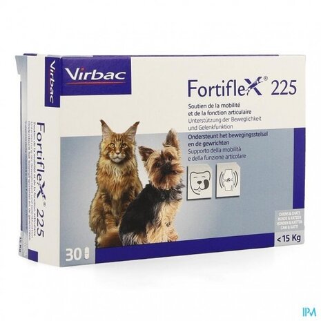 Virbac Fortiflex Advanced Formula 225 - 30 tabletten Virbac Fortiflex Advanced Formula 225 - 30 tabletten