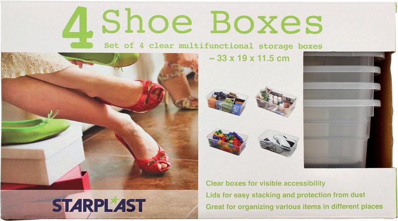Starplast Starplast 4 Transparente Schuhkartons Starplast Starplast 4 Transparente Schuhkartons