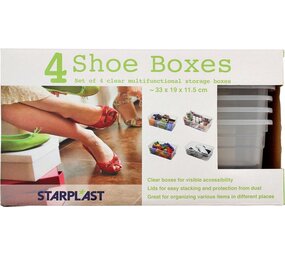 Starplast Starplast 4 Boîtes à chaussures transparentes Starplast Starplast 4 Boîtes à chaussures transparentes