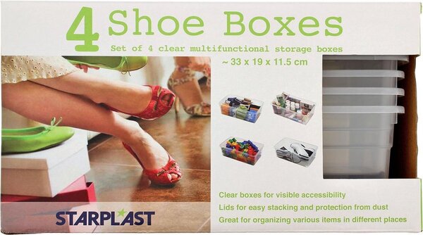 Starplast Starplast 4 Boîtes à chaussures transparentes Starplast Starplast 4 Boîtes à chaussures transparentes