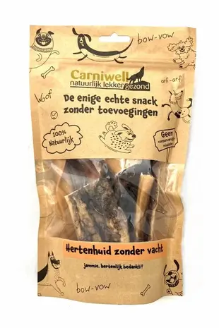 Carniwell Carniwell Pele de veado sem pelo 90g Carniwell Carniwell Pele de veado sem pelo 90g