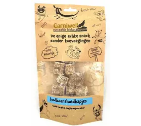 Carniwell Carniwell Roodbaarshuidhapjes 80g Carniwell Carniwell Roodbaarshuidhapjes 80g