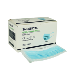 3A Medical Máscaras de la boca médica con cuerdas: 50 piezas por caja