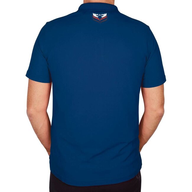 Heren Polo JL Flag Electric Blue