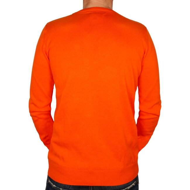 Heren Pullover V-neck Marden Orange