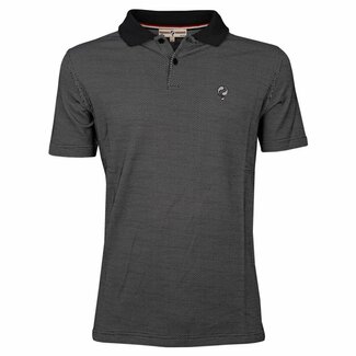 Q1905 Heren Polo JL Flag Black / White