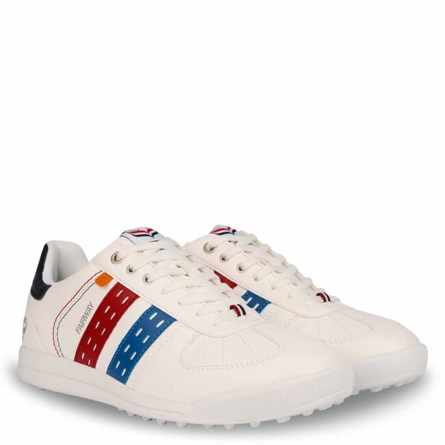 Golfschoen Heren Fairway White / Red-Blue