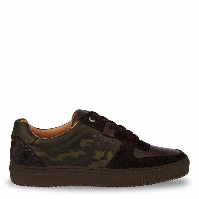 Q1905 Heren Sneaker Maurissen DLX Green Army / Dk Brown