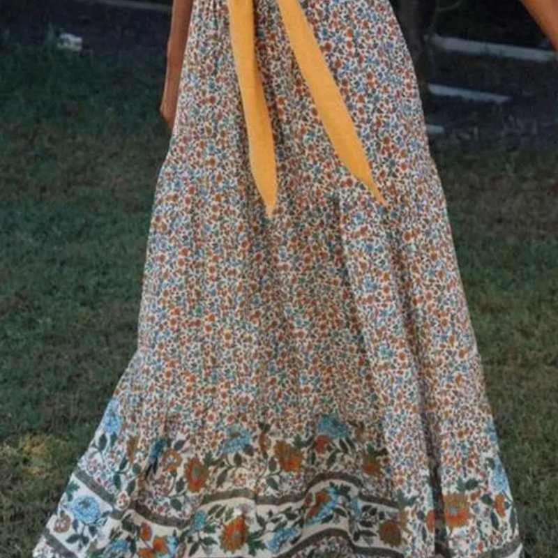 Green Multicolour Skirt