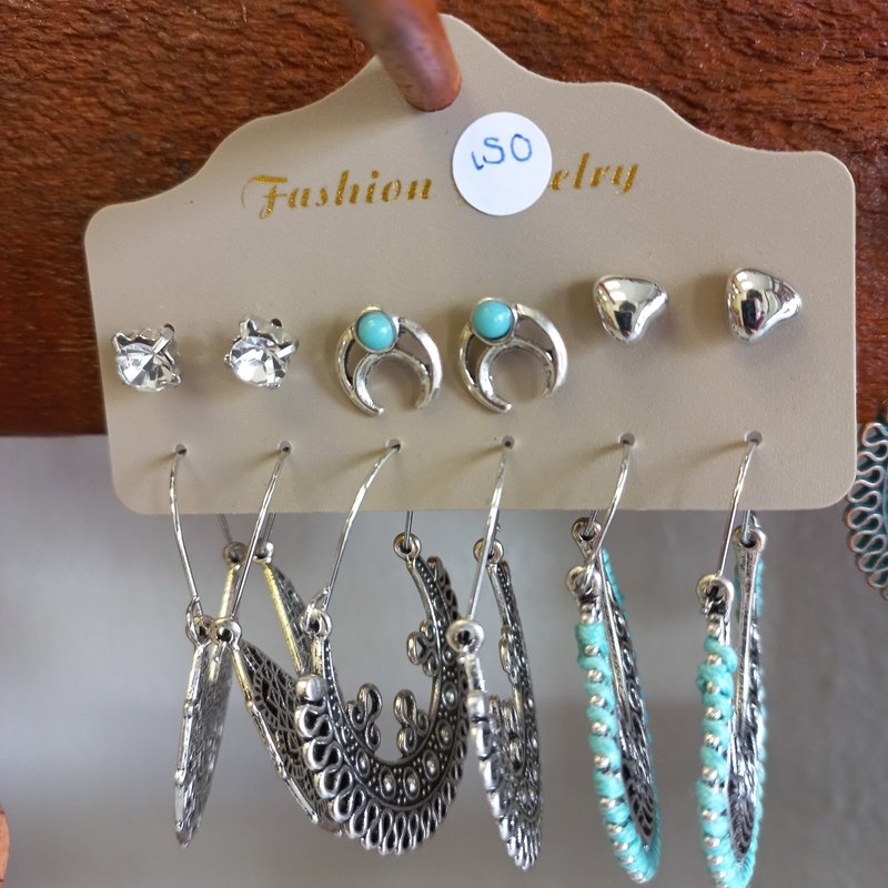 Silver Blue Earings