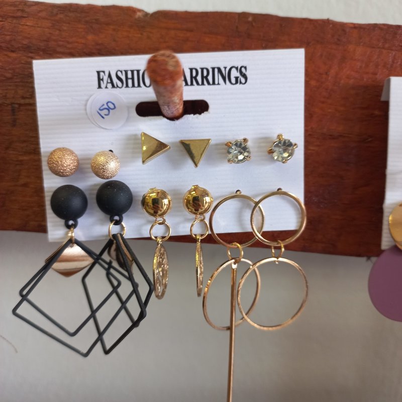 Black Square Earings