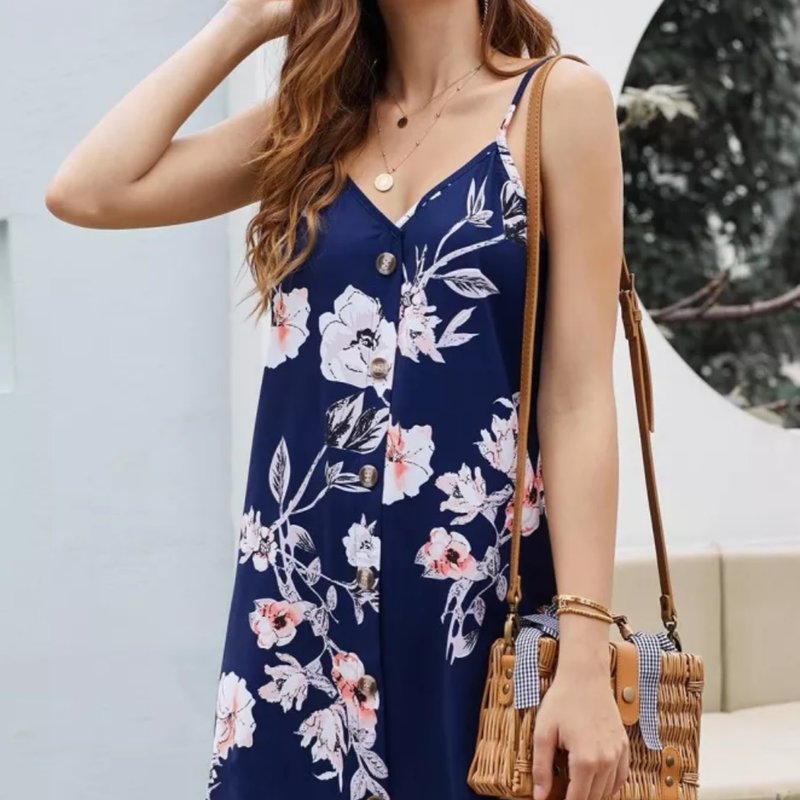 Blue Floral Cami Dress