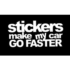 Sticker makes my car go faster