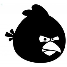 Angry bird sticker