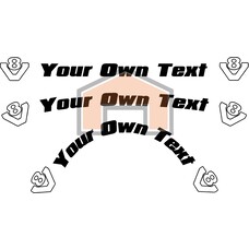 je eigen tekst met v8 logo