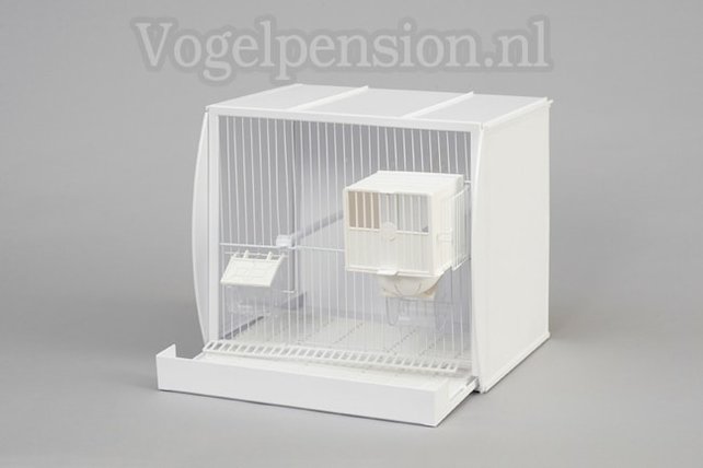 Kunststof broedkooi met voorhangnest Kunststof broedkooi met voorhangnest