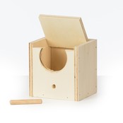 Houten broedblok voor rijstvogel – Veilig & duurzaam Houten broedblok voor rijstvogel – Veilig & duurzaam