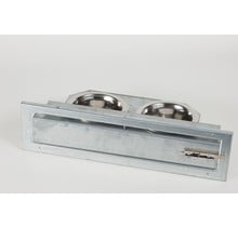 Voeder- of Draaiplateau met 2 bakjes voor volières | Handig & hygiënisch