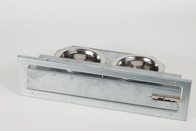 Voeder- of Draaiplateau met 2 bakjes voor volières | Handig & hygiënisch