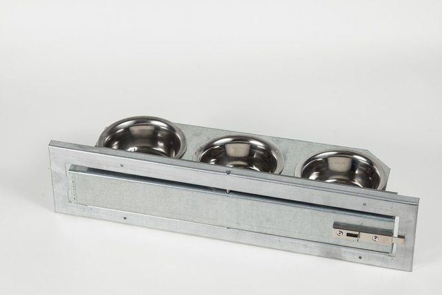 Voederplateau 3 baks met omranding