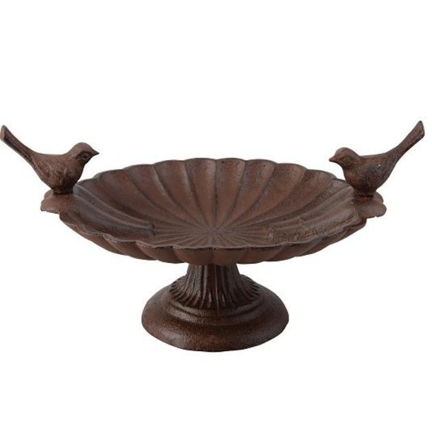 Klein vogelbad van gietijzer op lage voet | Duurzaam & stijlvol Klein vogelbad van gietijzer op lage voet | Duurzaam & stijlvol