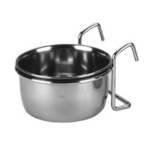 RVS bakje 9 cm met ophanghaak – Voor volière & vogelkooi