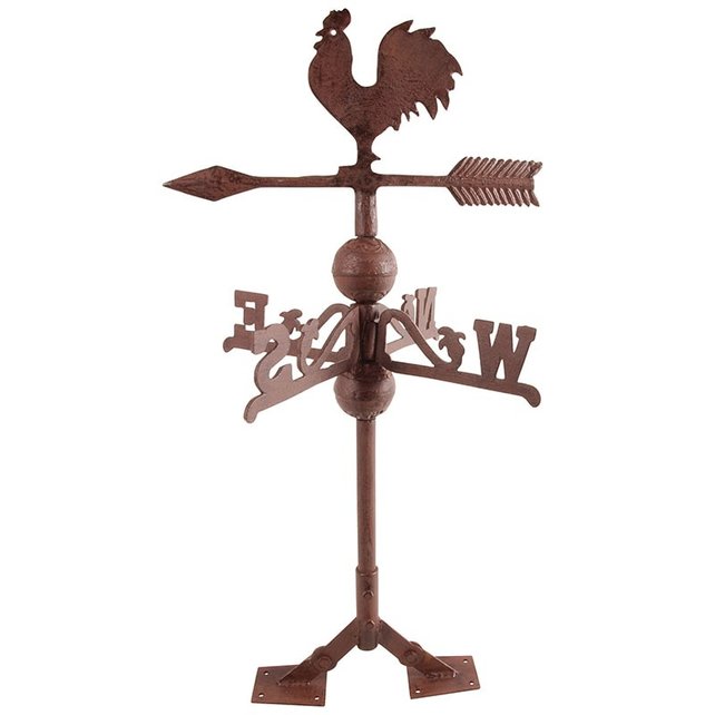 Creatieve Haan Windwijzer Retro Duurzaam Ijzeren windvaan Metaal Zwart Windrichting Indicator Toepassen op Decoratie Tuin Patio Schuur Boerderij Garage