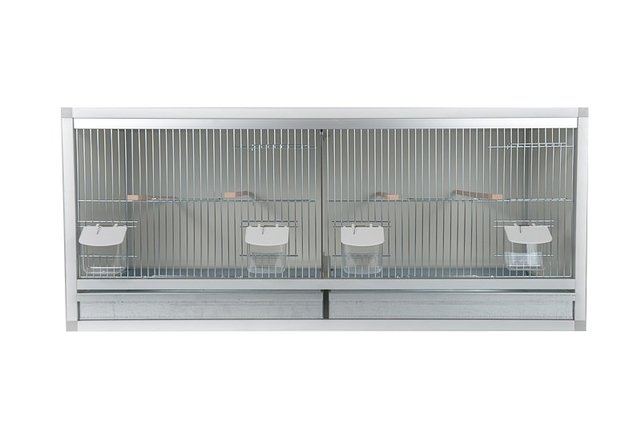 Aluminium broedkooi 100 cm breed 2 vakken