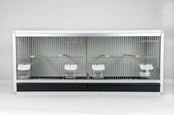 Aluminium broedkooi 100 cm breed 2 vakken