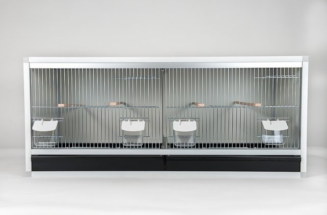 Aluminium broedkooi 100 cm breed 2 vakken