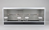 Aluminium broedkooi 100 cm breed 2 vakken
