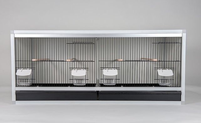 Aluminium broedkooi 100 cm breed 2 vakken