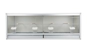 Aluminium broedkooi 120 cm breed 2 vakken