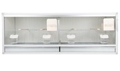 Aluminium broedkooi 120 cm breed 2 vakken met kanarienestlade Aluminium broedkooi 120 cm breed 2 vakken met kanarienestlade