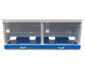 Kunststof broedkooi 2 delig met gekleurde lades