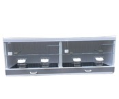 Kunststof broedkooi 2 delig met gekleurde lades