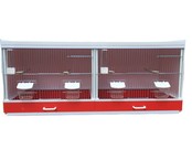 Kunststof broedkooi 2 delig met gekleurde lades