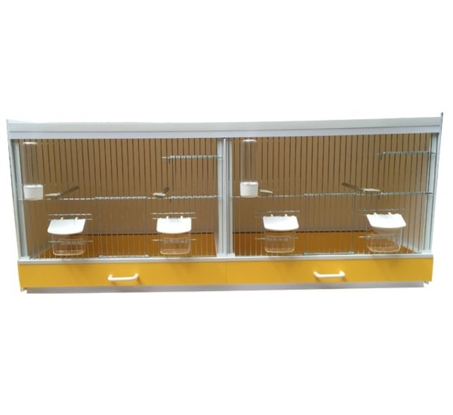 Kunststof broedkooi 2 delig met gekleurde lades