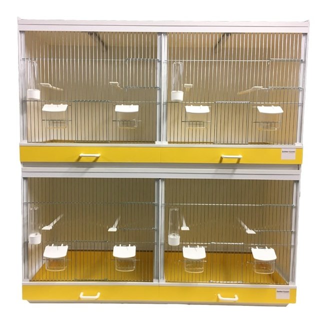 Kunststof broedkooi 2 delig met gekleurde lades