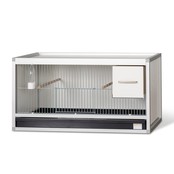 Aluminium broedkooi 80 cm breed met nestkast Aluminium broedkooi 80 cm breed met nestkast