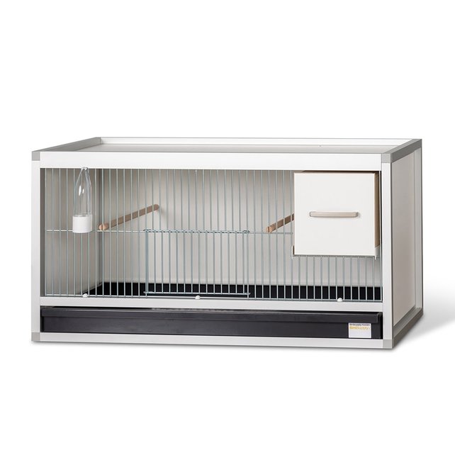 Aluminium broedkooi 80 cm breed met nestkast Aluminium broedkooi 80 cm breed met nestkast