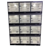 Kunststof broedkooi 3 delig met accentkleur